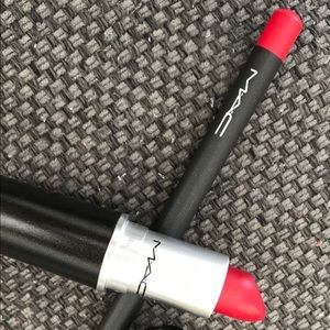 MAC Ruby Woo lipstick and lip pencil - used once